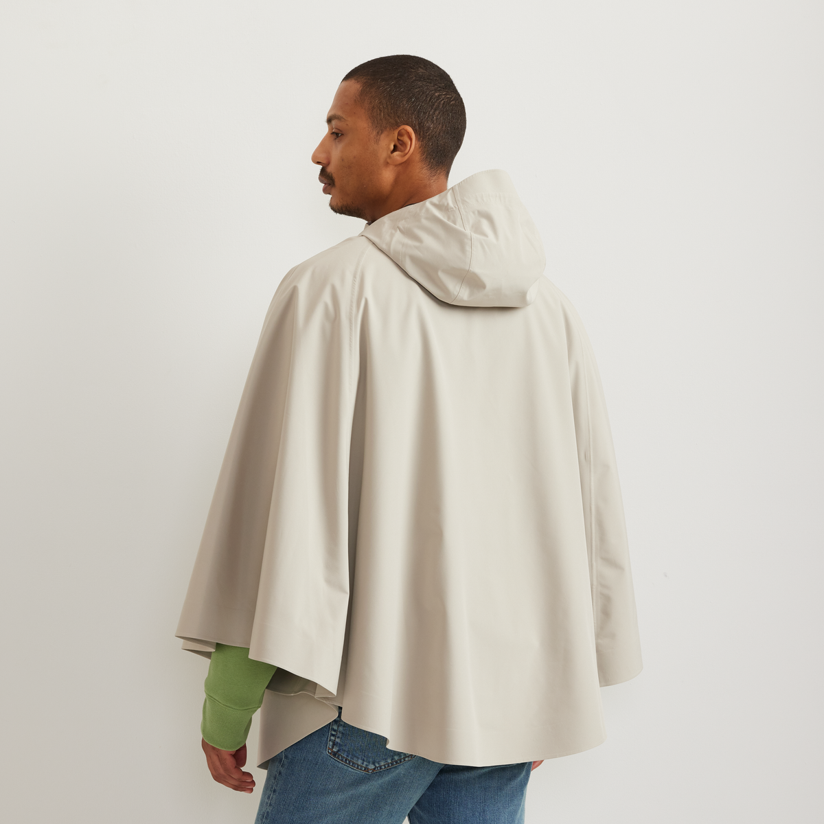 Cloud Cap Waterproof Stretch Packable Hooded Poncho-Pumice-Regular-F1