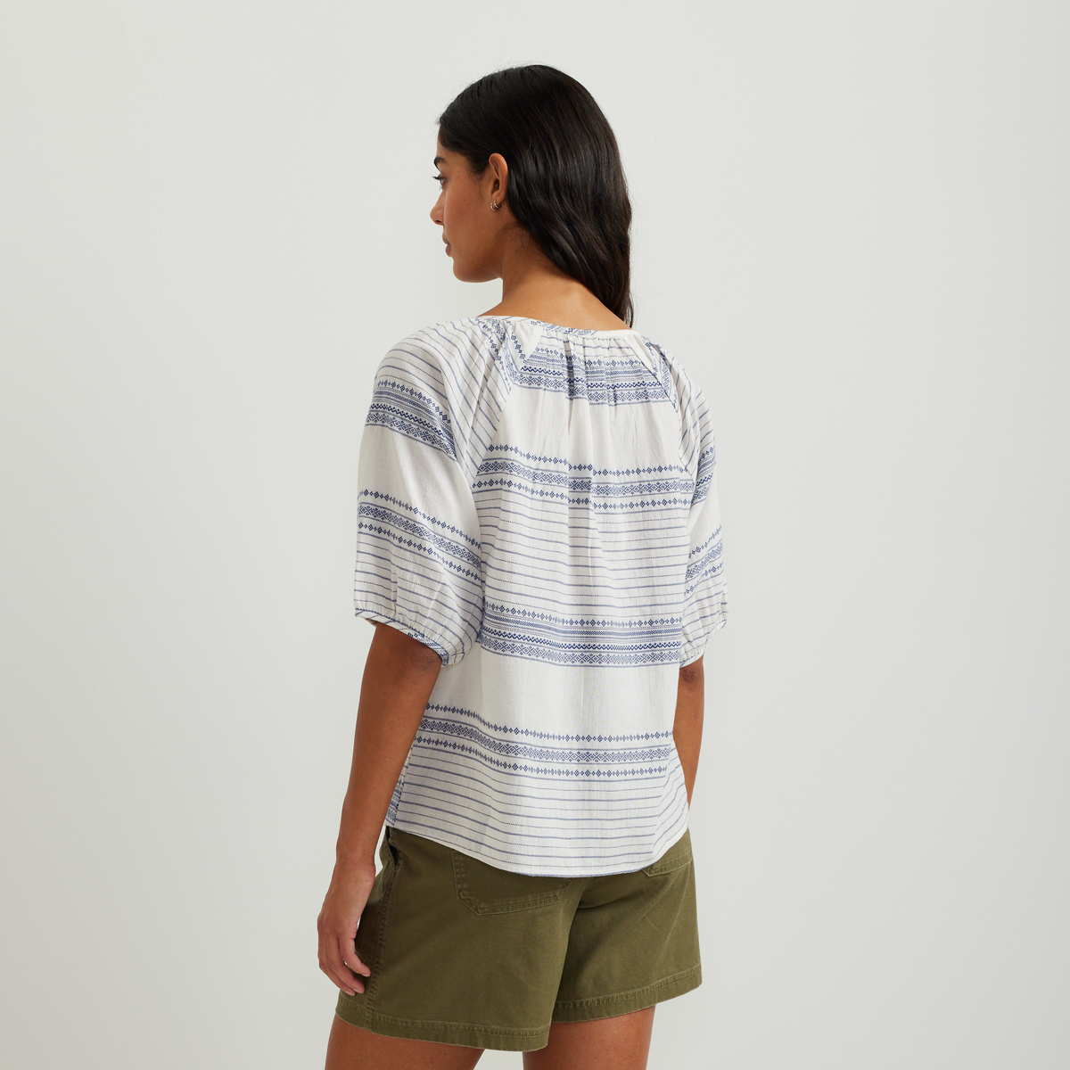 Women's Women's Dobby Striped Shirt-Dusk-Regular-F1