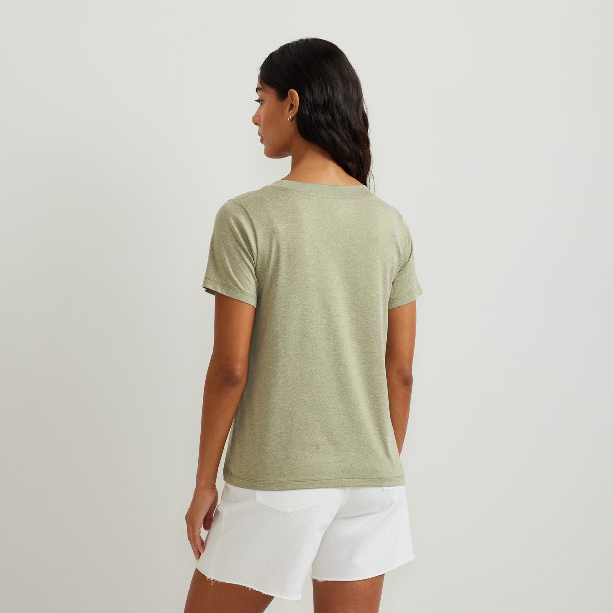 Women's Surreal Travel V-Neck T-Shirt-Palm-Regular-F1