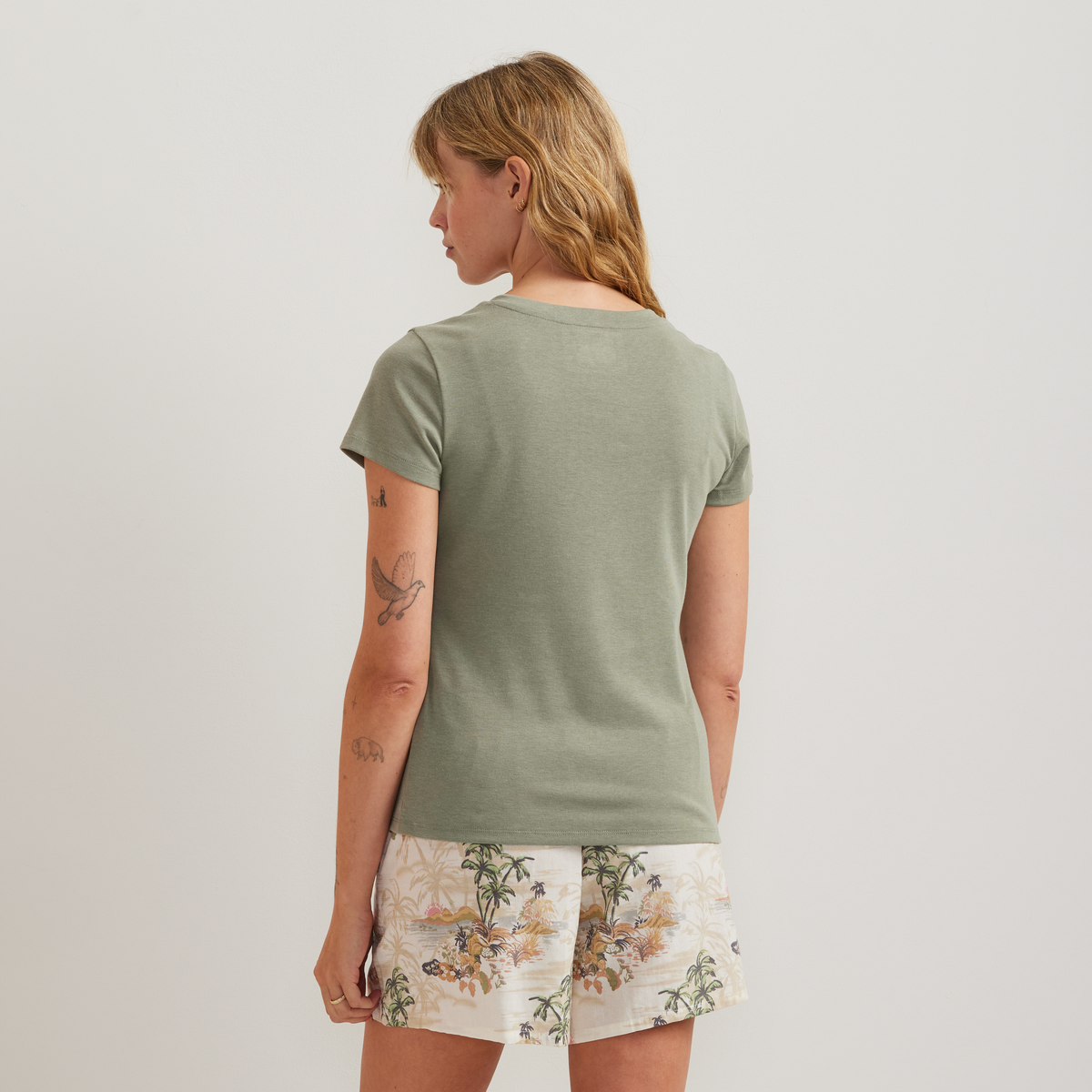 Women's Everyday Short-Sleeve V-Neck T-Shirt-Sage-Regular-F1