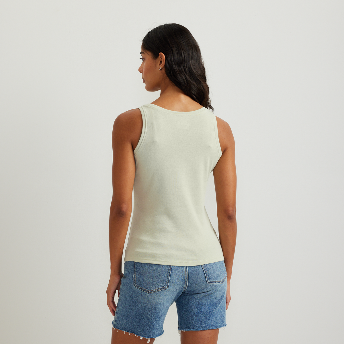 Women's Everyday Scoop-Neck Tank-Honeydew-Regular-F1