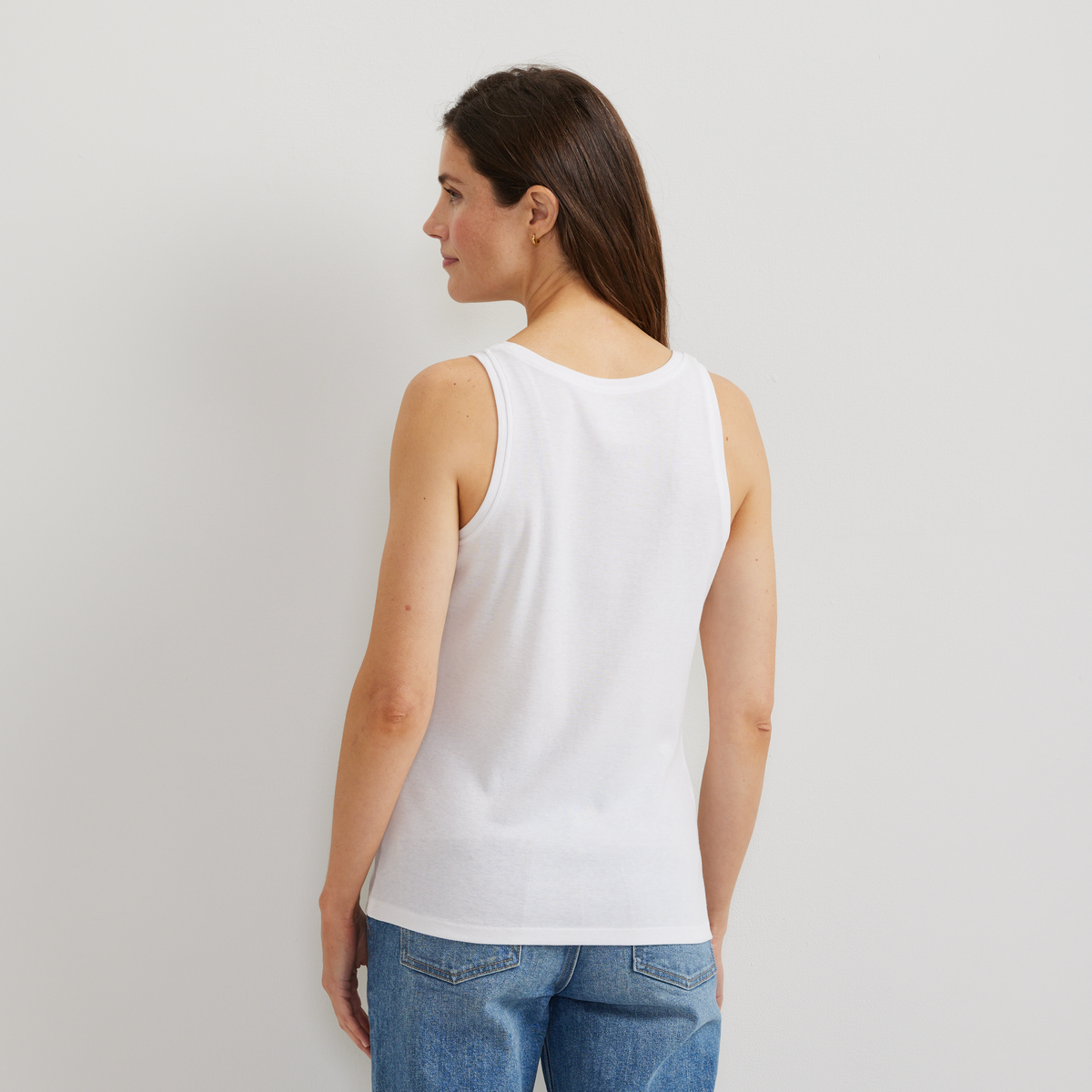 Women's Everyday Scoop-Neck Tank-White-Regular-F1
