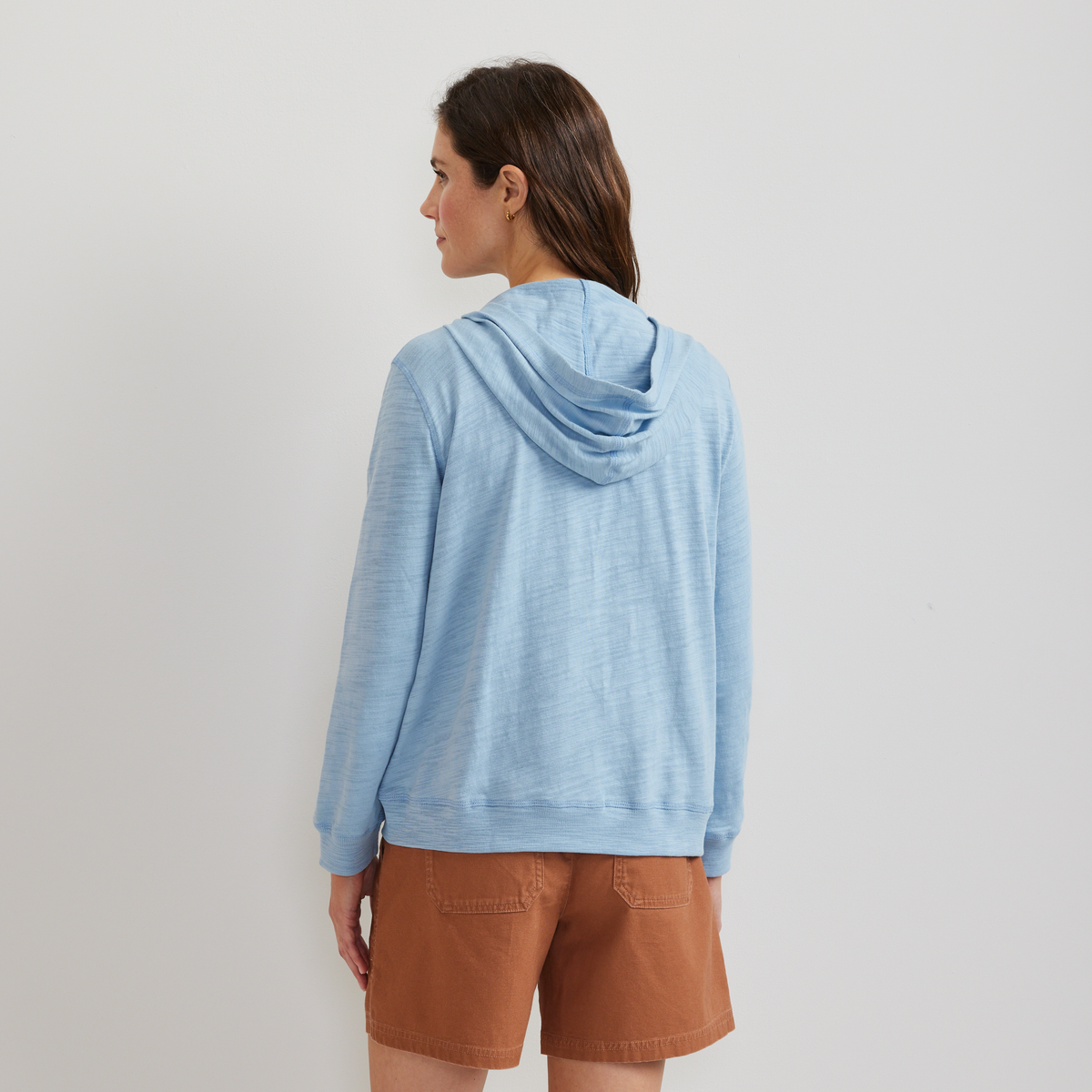 Women's Waverly Cotton Slub Full-Zip Sweatshirt-Slate Blue-Regular-F1