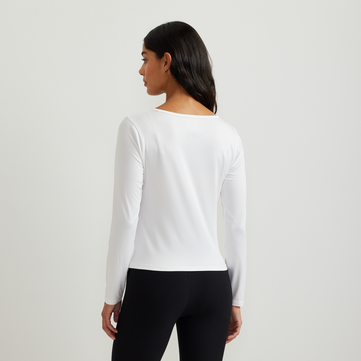 Women's Surreal Wrap-Front Travel T-Shirt-White-Regular-F1