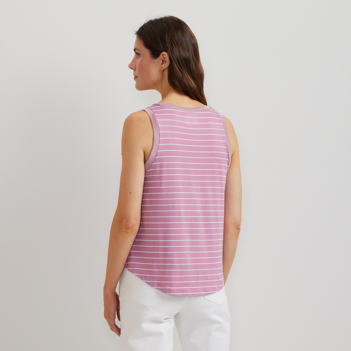 Women's Surreal V-Neck Travel Tank-Vintage Rose-Regular-F1