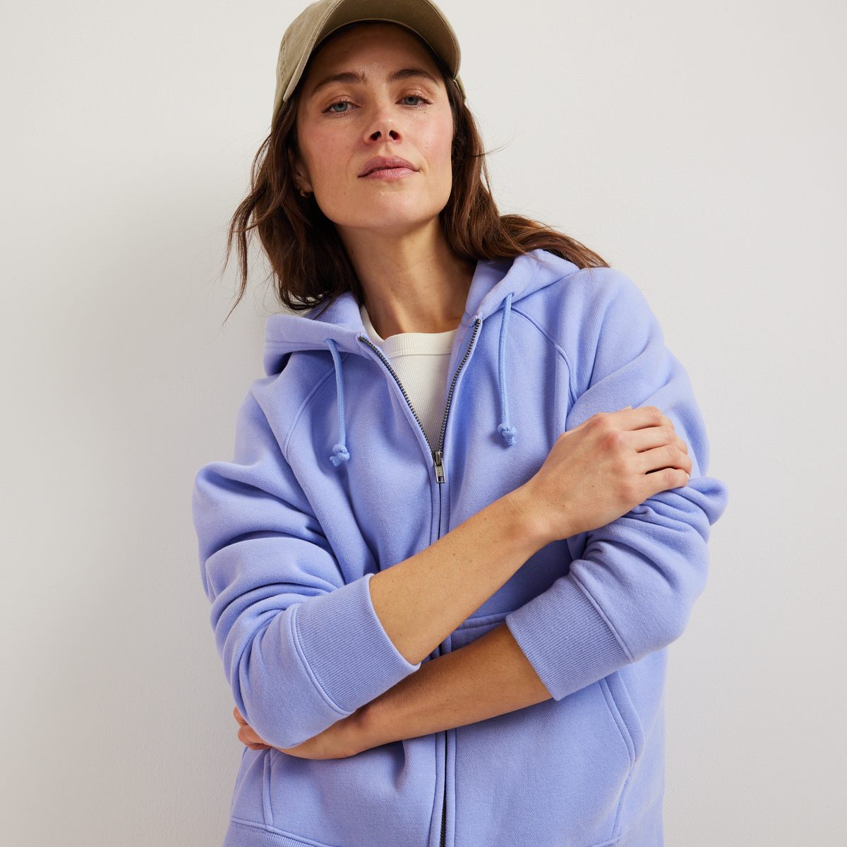 Women's Vintage Soft Full-Zip Hoodie-Dusty Lavendar-Regular-T6