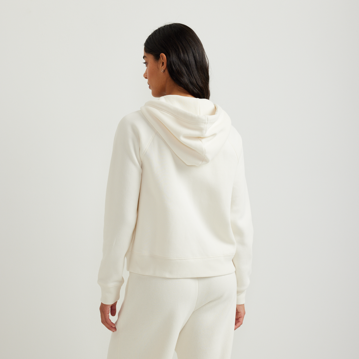 Women's Vintage Soft Full-Zip Hoodie-Ivory-Regular-F1