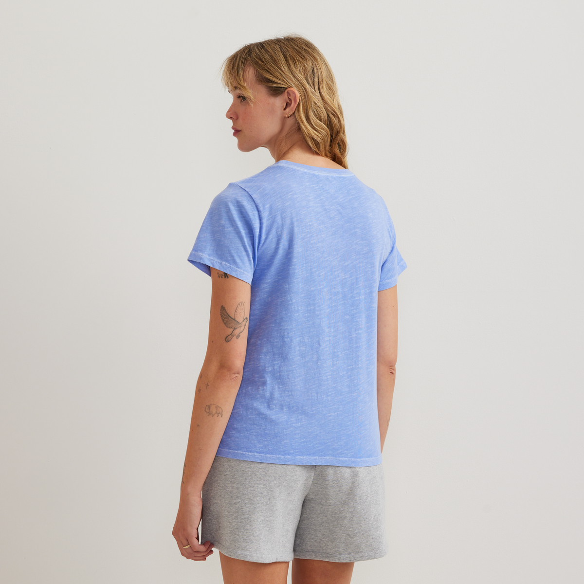Women's Graphic T-Shirt - Right Here Right Now-Dusty Lavendar-Regular-F1