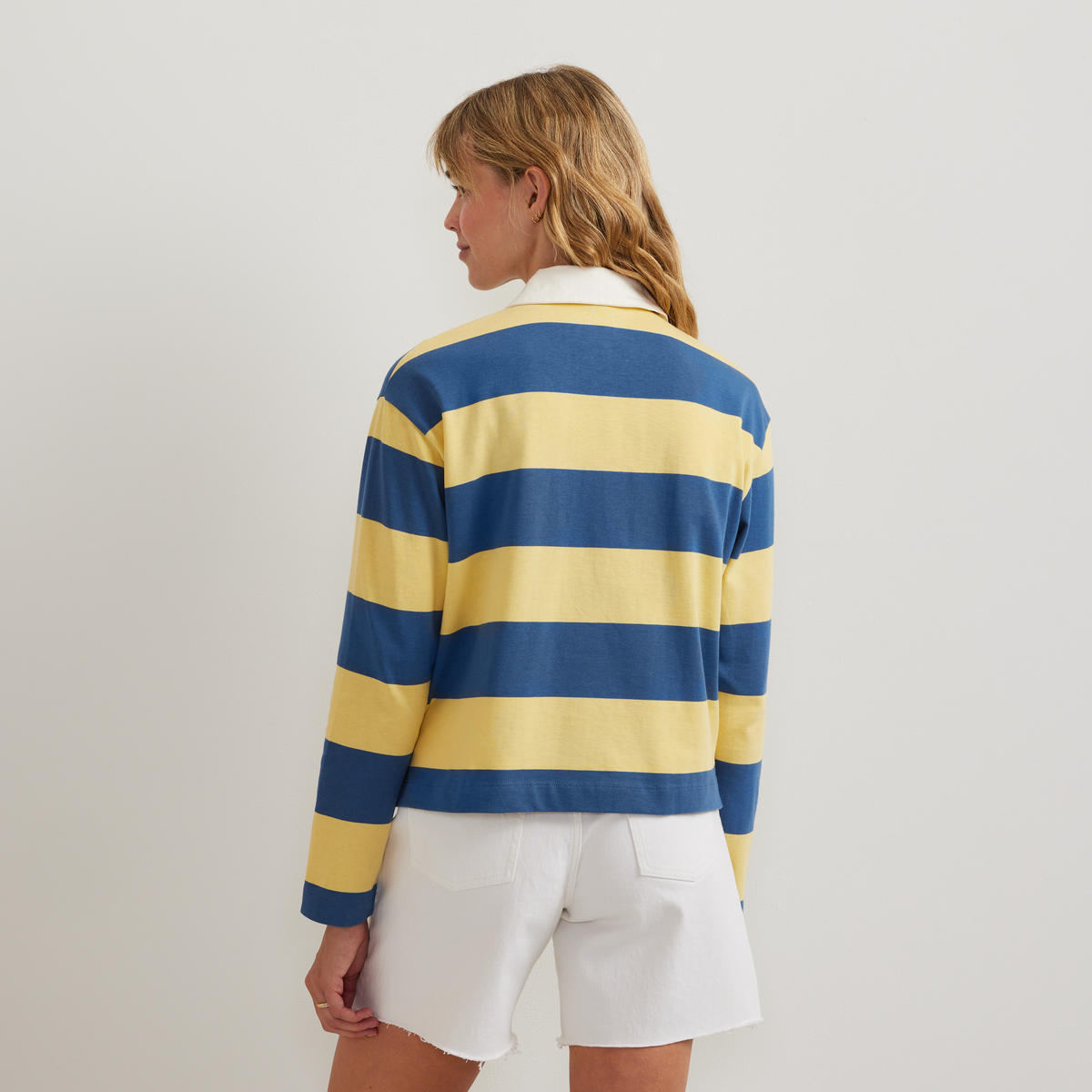 Women's Rugby Polo Shirt-Tile Blue-Regular-F1