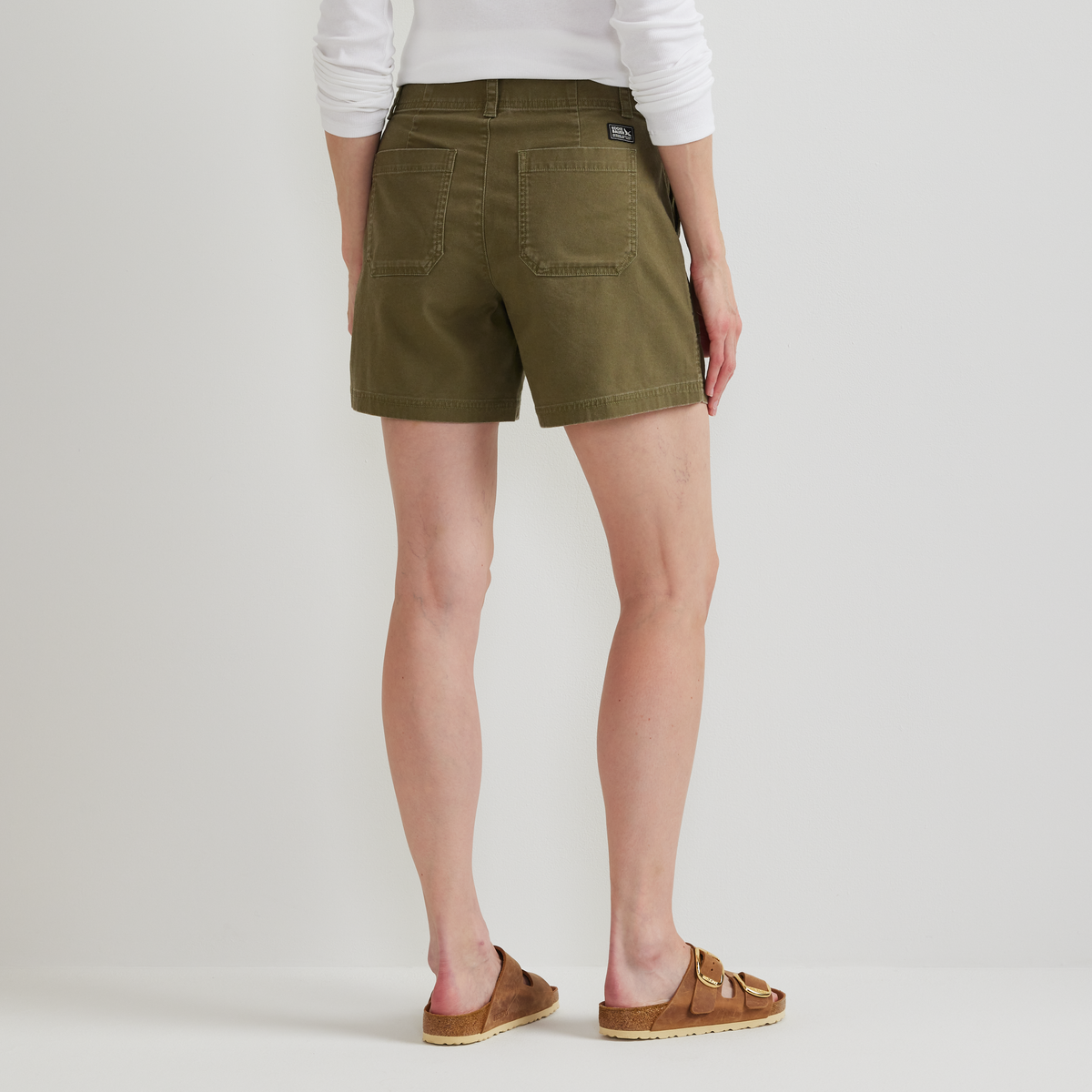 Women's Canvas Utility Shorts-Alder-Regular-F1