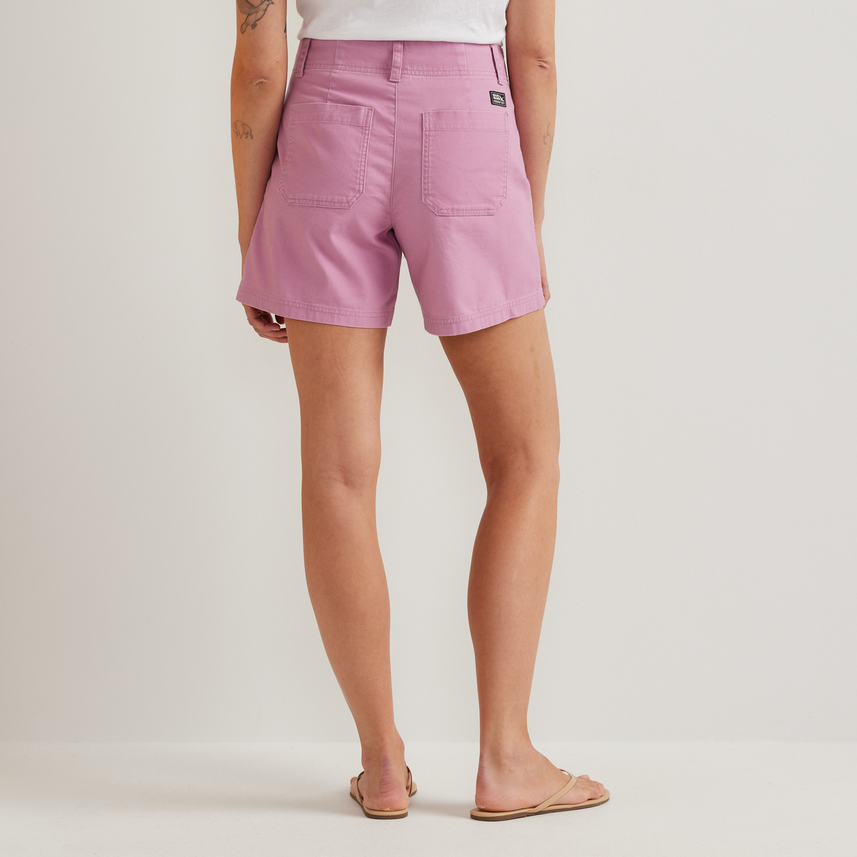 Women's Canvas Utility Shorts-Vintage Rose-Regular-F1