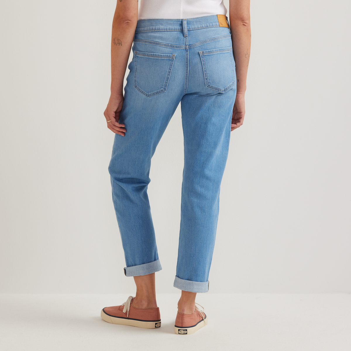 Women's Boyfriend Mid-Rise Slim Fit Jeans-Cascade-Regular-F1