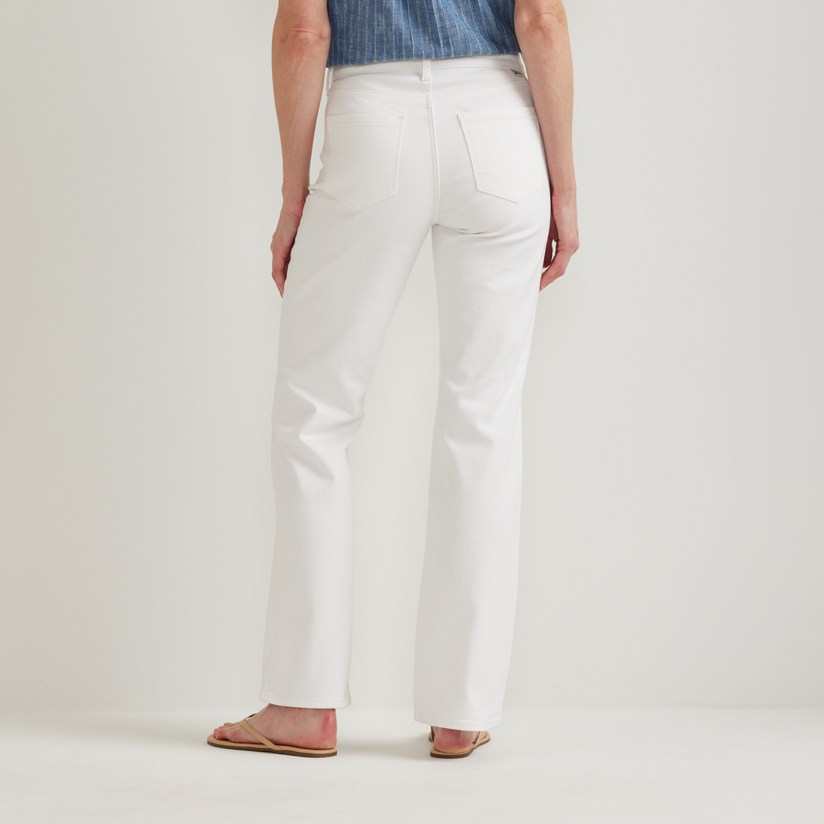 Women's Venture Stretch High-Rise Bootcut Jeans-White-Regular-F1