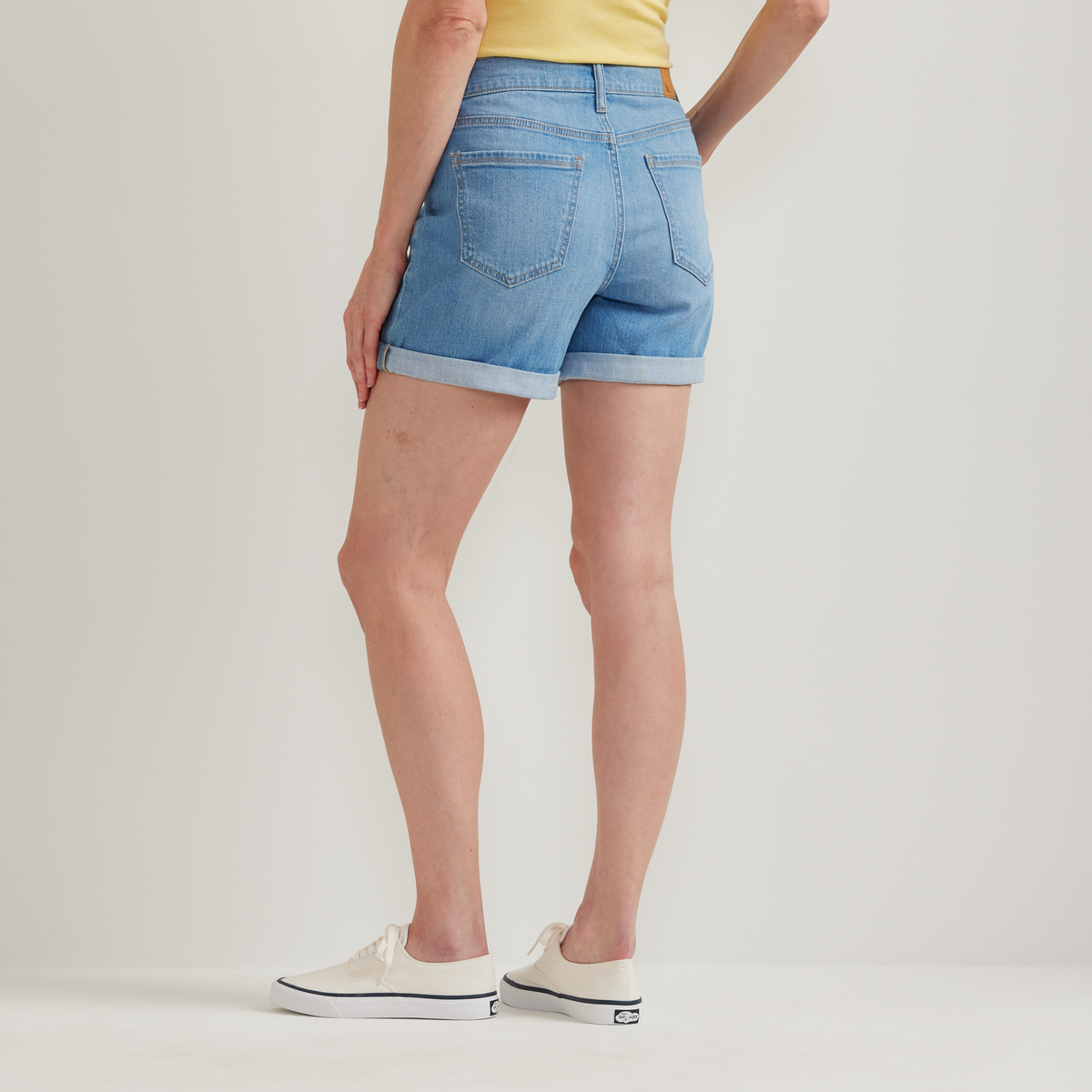 Women's Boyfriend Denim Shorts-Cascade-Regular-F1