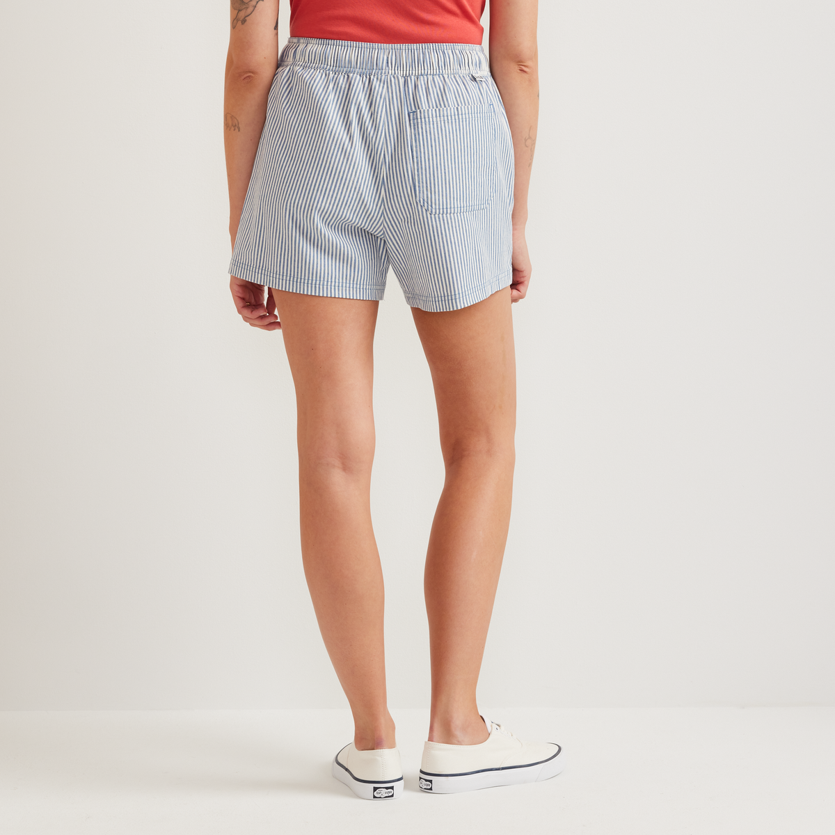 Women's Softened Legend Wash Relaxed Shorts-Blue Smoke-Regular-F1