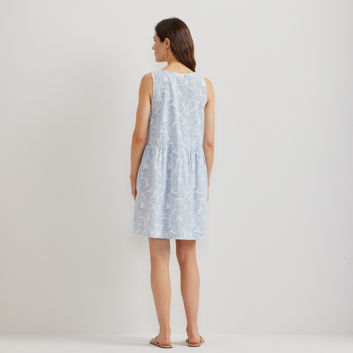 Women's Baja Sleeveless Dress-Slate Blue-Regular-F1