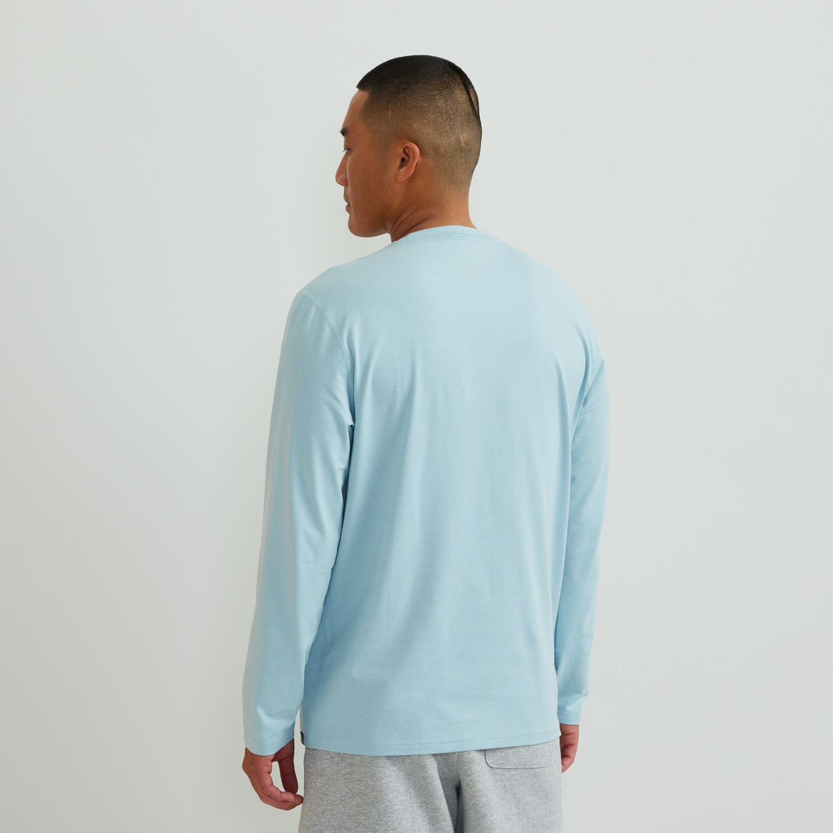 Men's Mountain Trek Long-Sleeve Shirt-Light Blue-Regular-F1