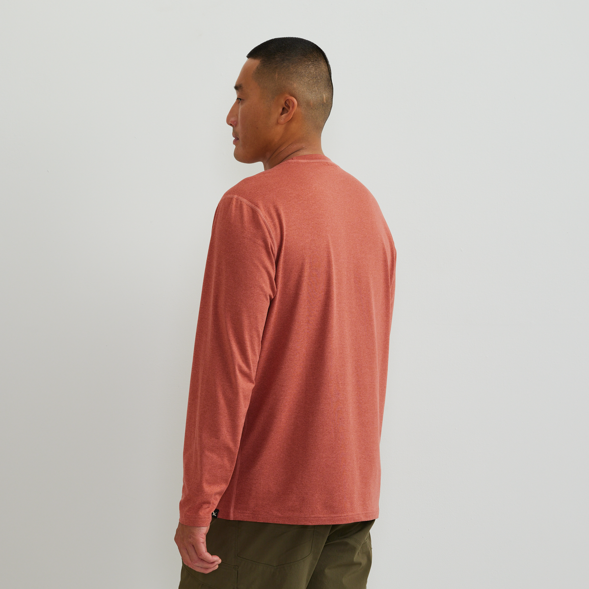 Men's Mountain Trek Long-Sleeve Shirt-Mineral Red-Regular-F1
