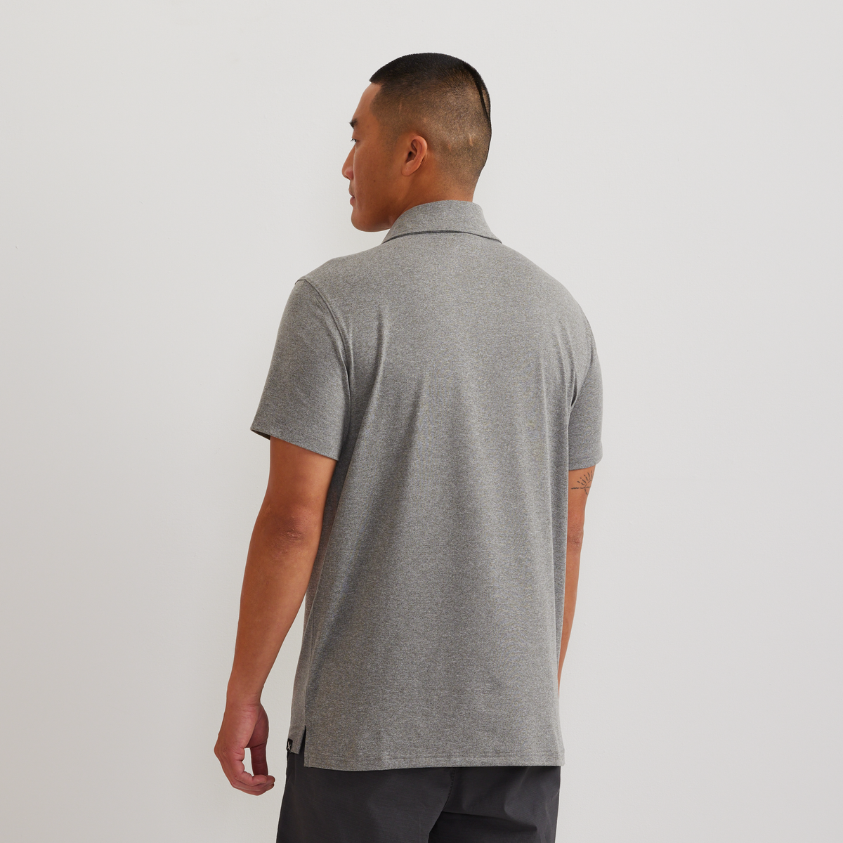 Men's Mountain Trek 2.0 Polo-Med Htr Gray-Regular-F1