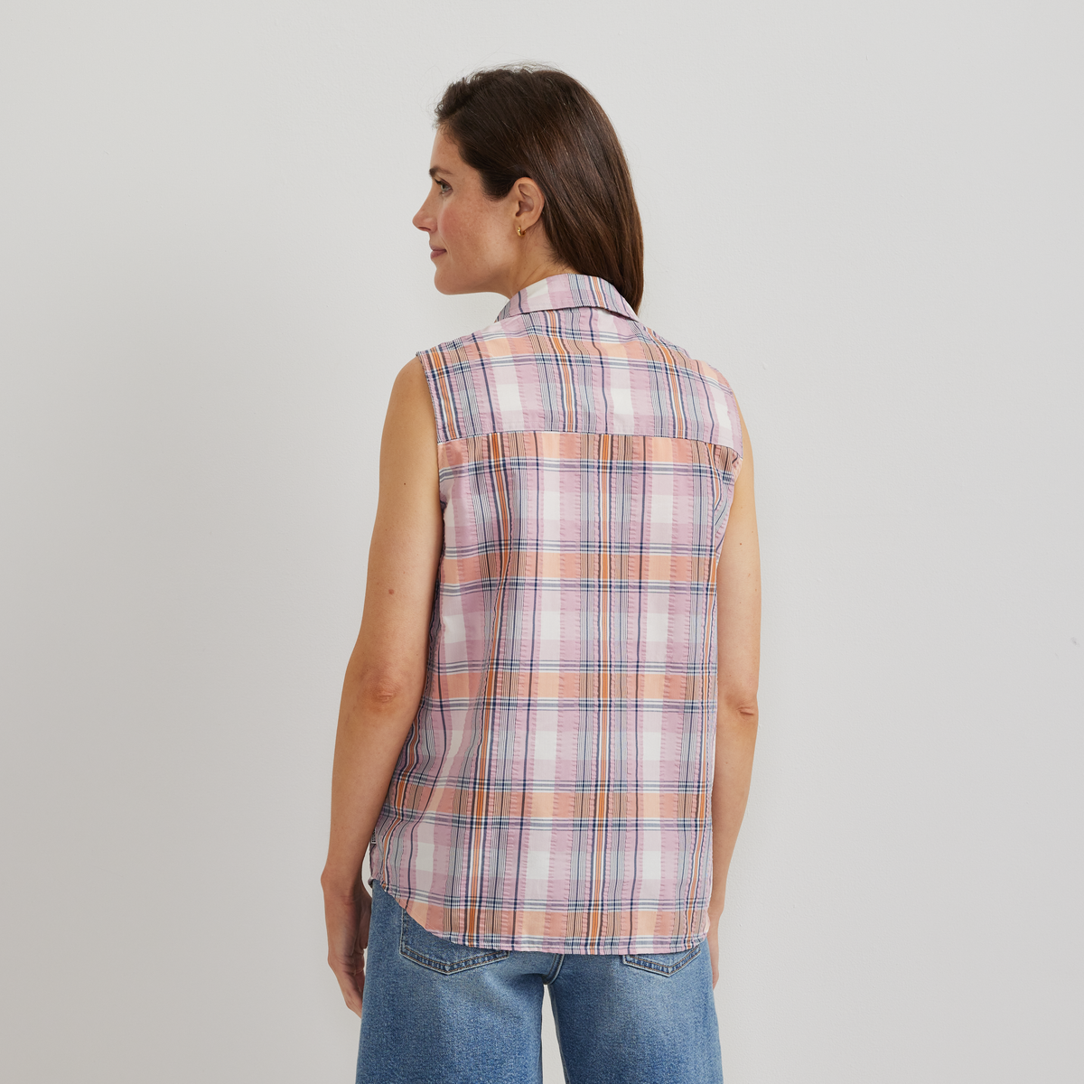Women's Sleeveless Mountain Shirt 3.0 - Print-Dusty Orange-Regular-F1