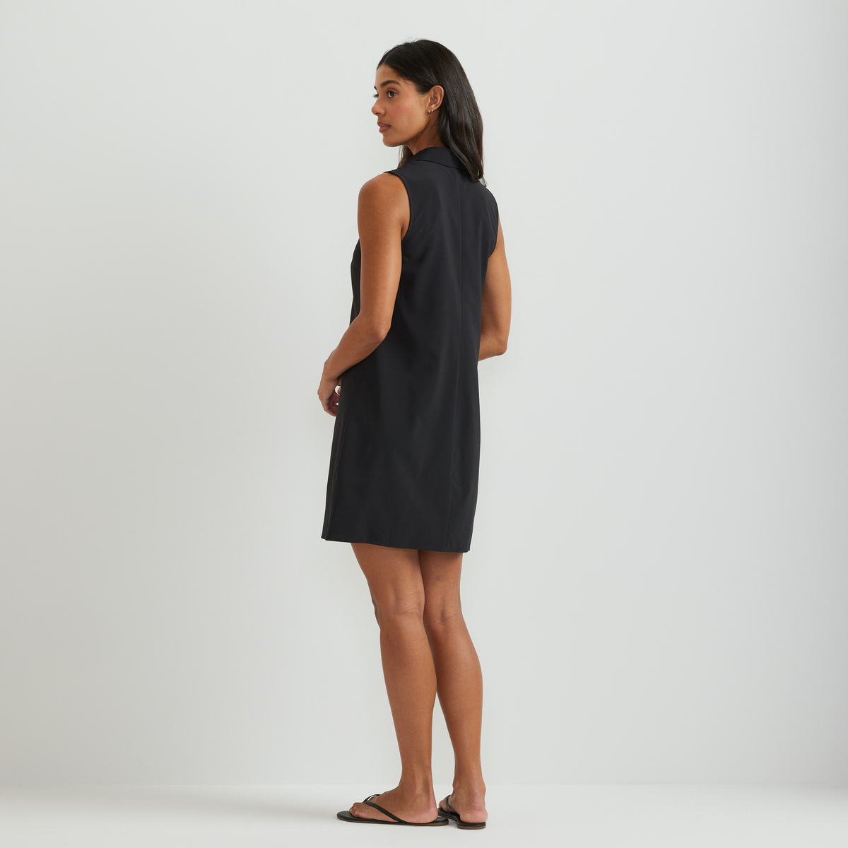 Women's Departure Polo Dress-Black-Regular-F1