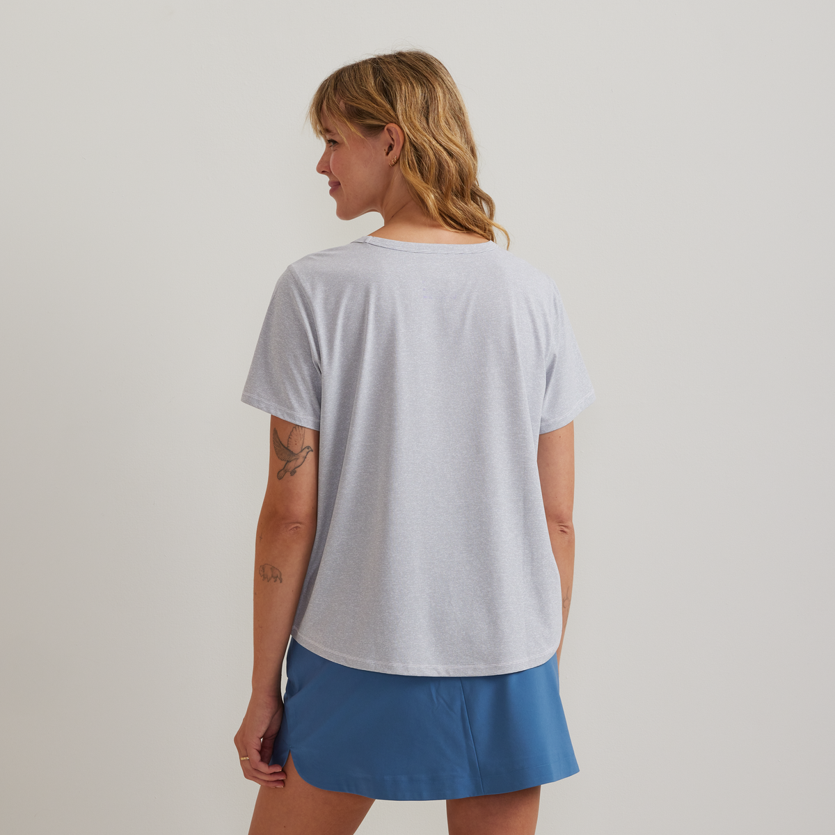 Women's Trek Light Hike Short-Sleeve Crewneck T-Shirt-Slate-Regular-F1