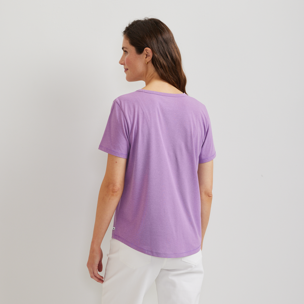 Women's Trek Light Hike Short-Sleeve Crewneck T-Shirt-Hydrgea-Regular-F1