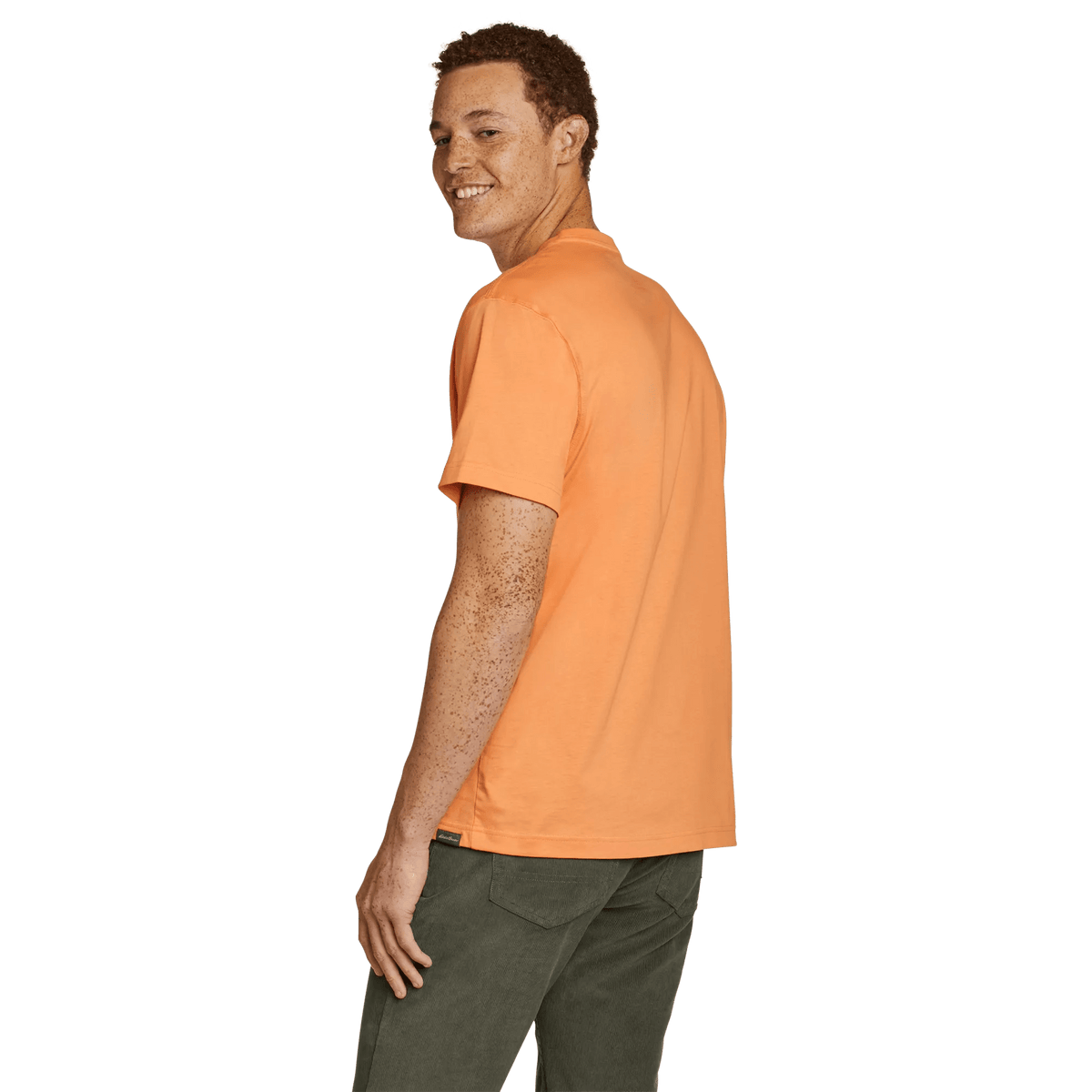 Men's Legend Wash 100% Cotton Short-Sleeve Classic T-Shirt Tangelo Regular-23
