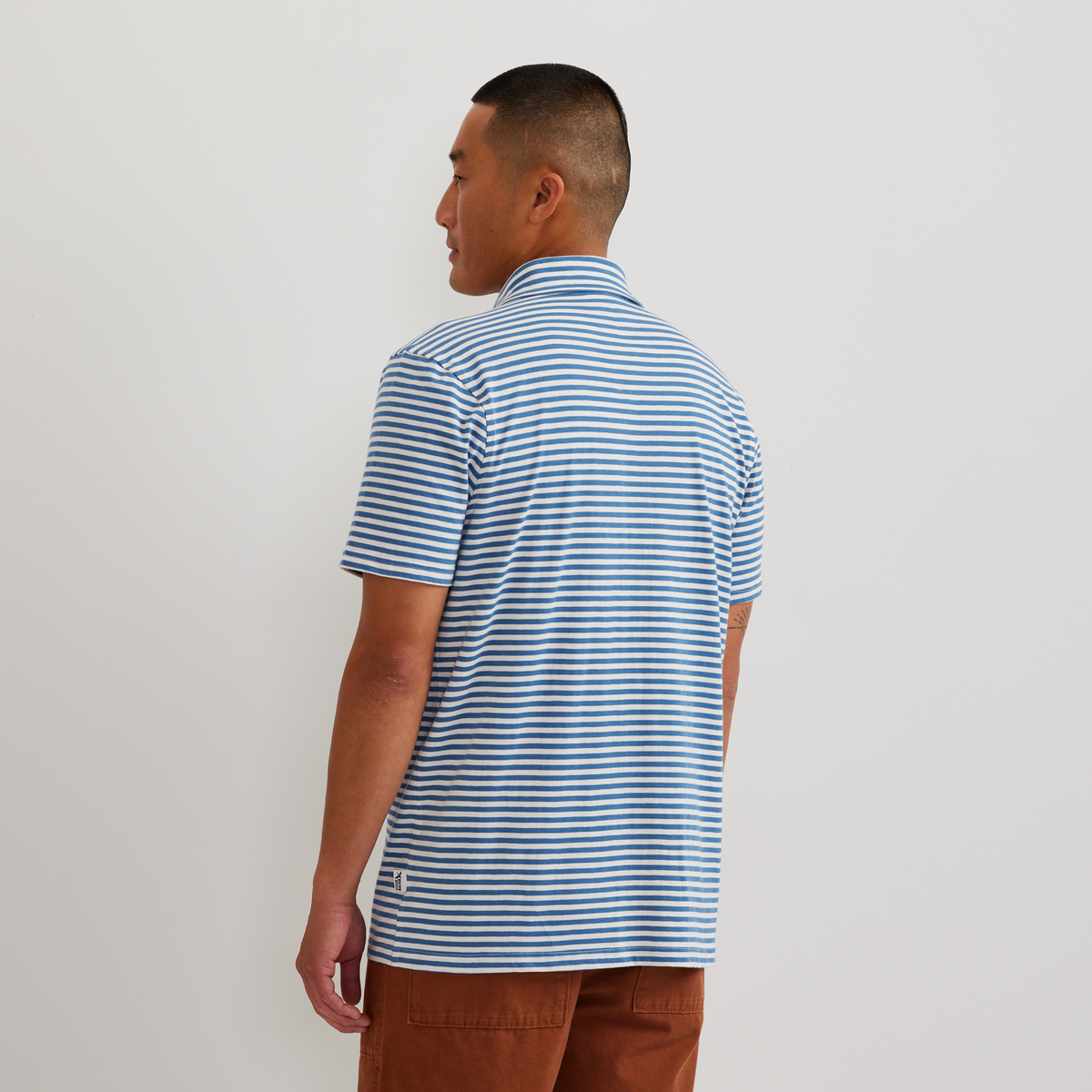 Men's New Baja Button-Up Shirt-Tile Blue-Regular-F1