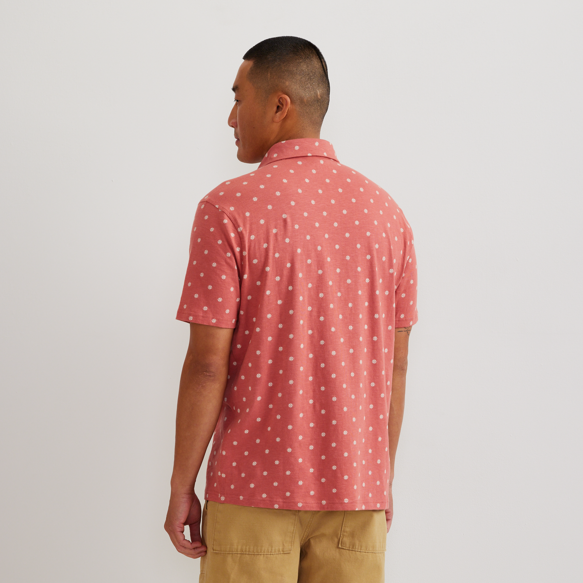 Men's New Baja Button-Up Shirt-Mineral Red-Regular-F1