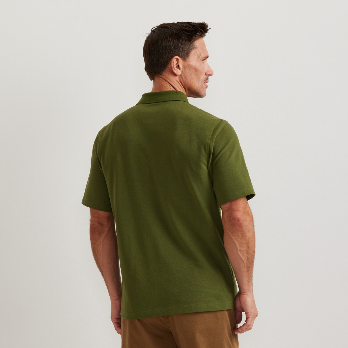 Men's Signature Piqué Short-Sleeve Polo-Irish Moss-Regular-F1