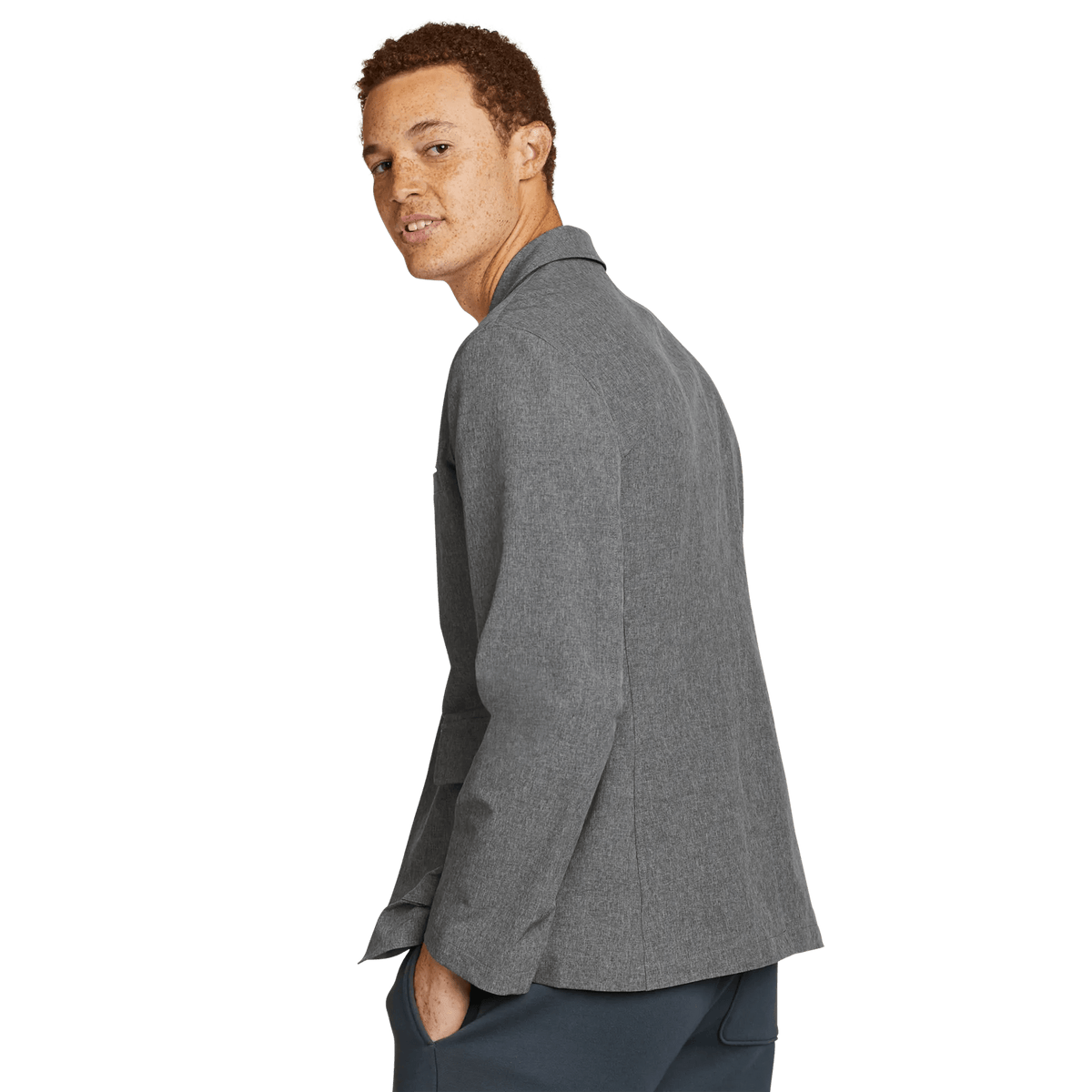 Men's Ultimate Voyager Travel Blazer Dk Charcoal Htr Regular-1