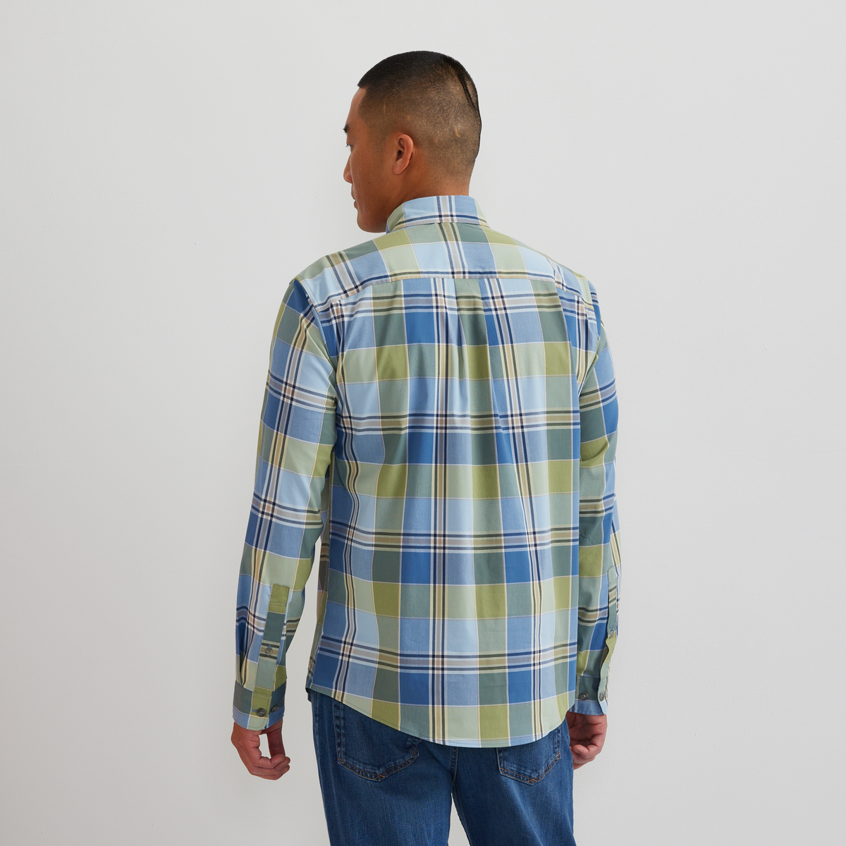 Men's Voyager Flex Long-Sleeve Shirt-Tile Blue-Regular-F1