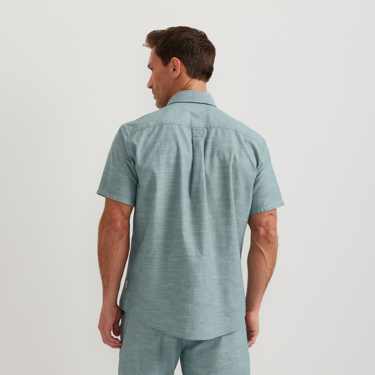 Men's Camano Short-Sleeve Shirt - Solid-Patina-Regular-F1
