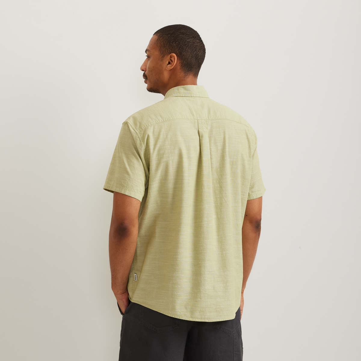 Men's Camano Short-Sleeve Shirt - Solid-Lt Aloe-Regular-F1