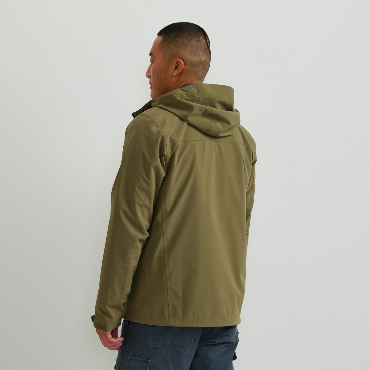 Men's Cloud Cap Waterproof Stretch Hooded Rain Jacket-Alder-Regular-F1