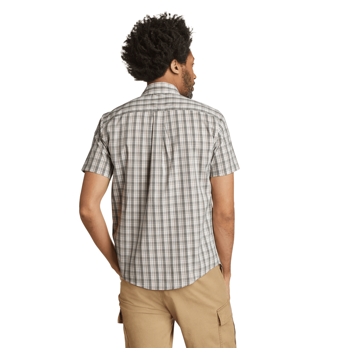 Men's Voyager Flex Short Sleeve Shirt Ivory Regular 22