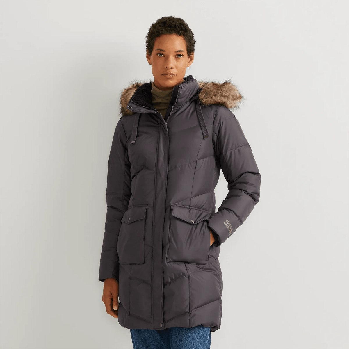 Women's Lodge Cascadian Down Hooded Parka-Aubergine-Regular-9