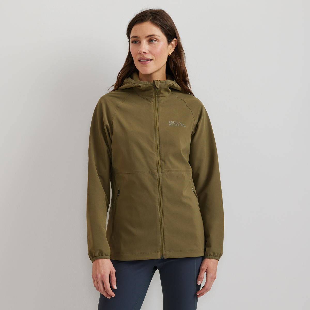 Women's Stratify Soft Shell Hoodie-Alder-Regular-C1
