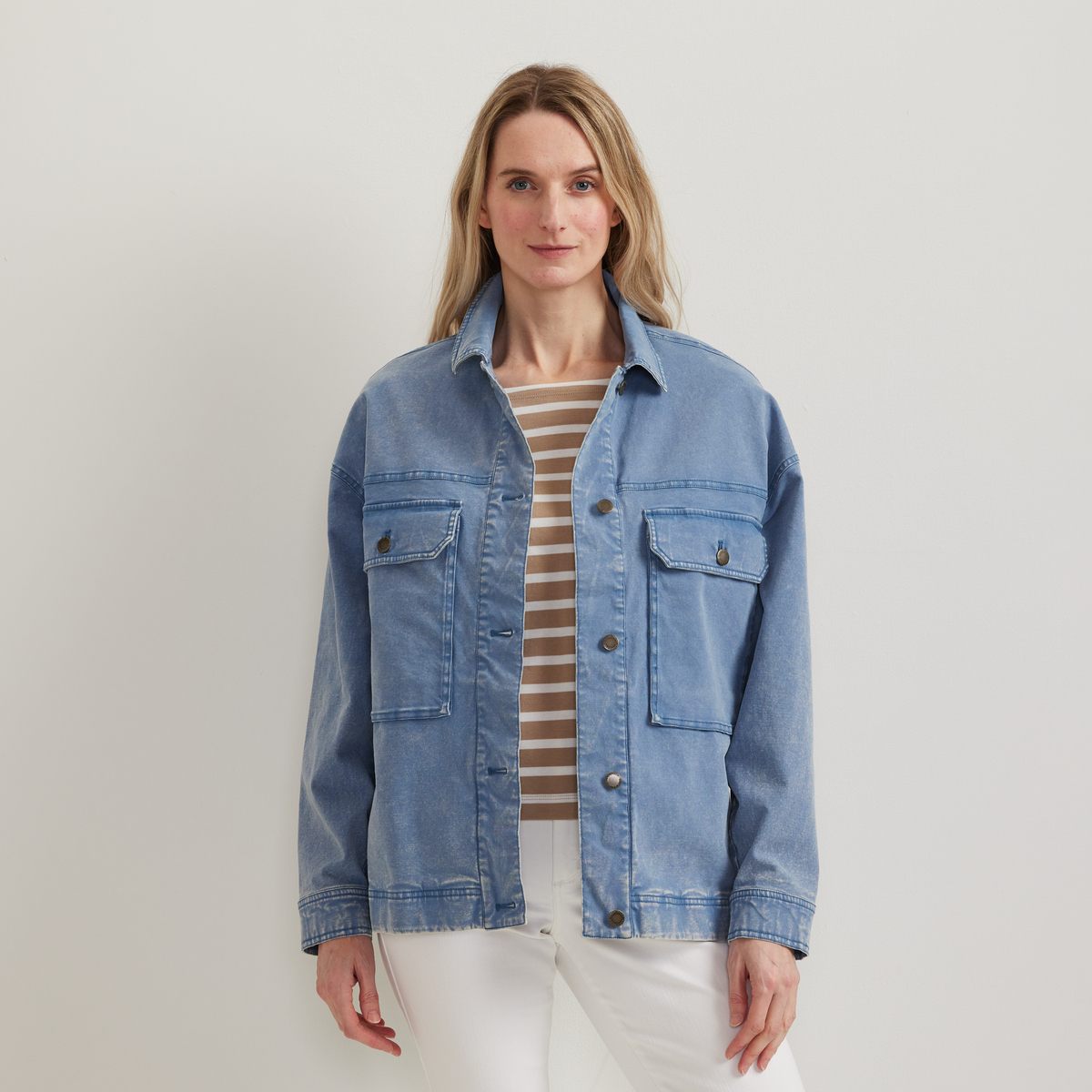 Women's Seabrook Vintage Washed Jacket-Tile Blue-Regular-C1