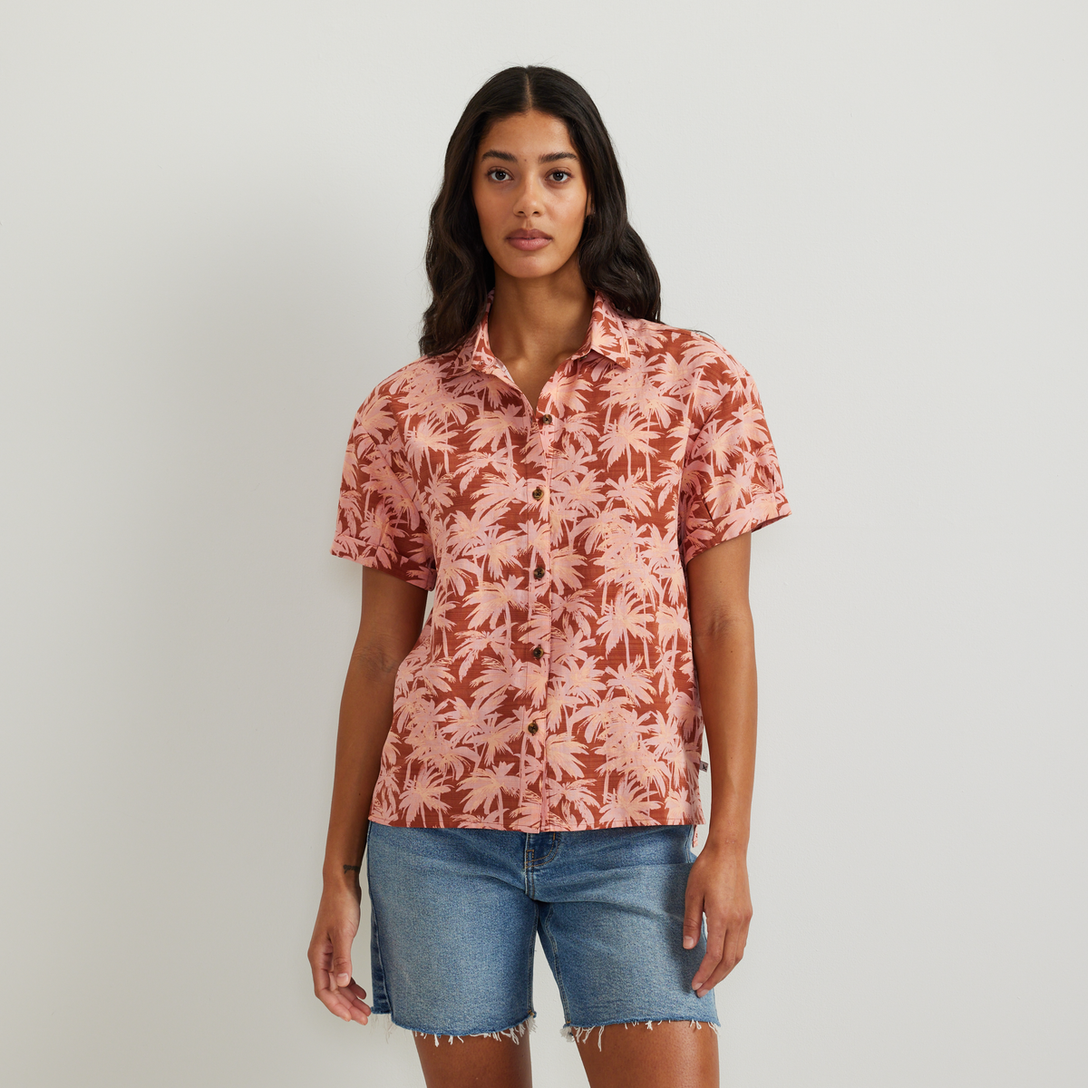 Women's Baja Short-Sleeve Shirt-Paprika-Regular-C1