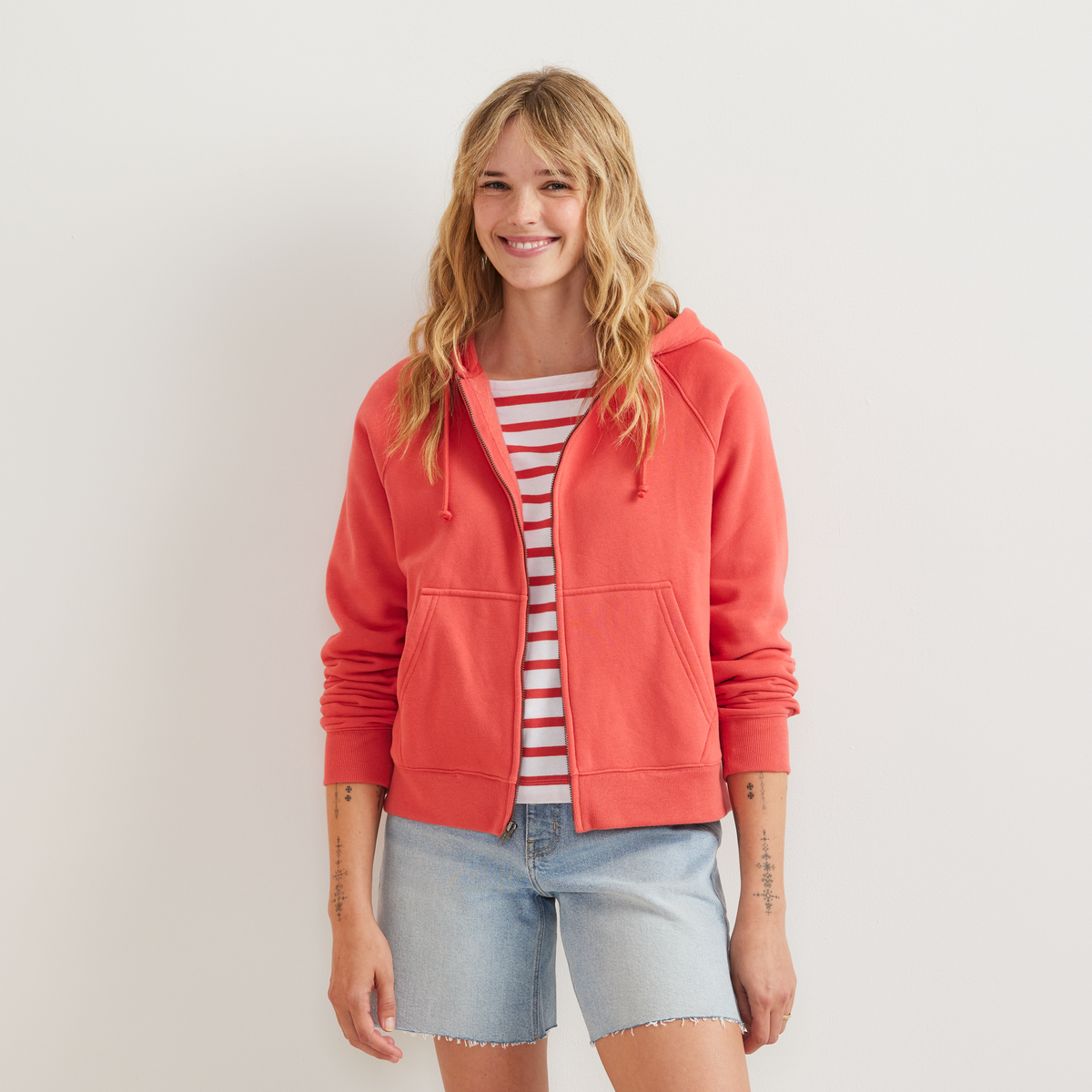 Women's Vintage Soft Full-Zip Hoodie-Rhubarb-Regular-C1