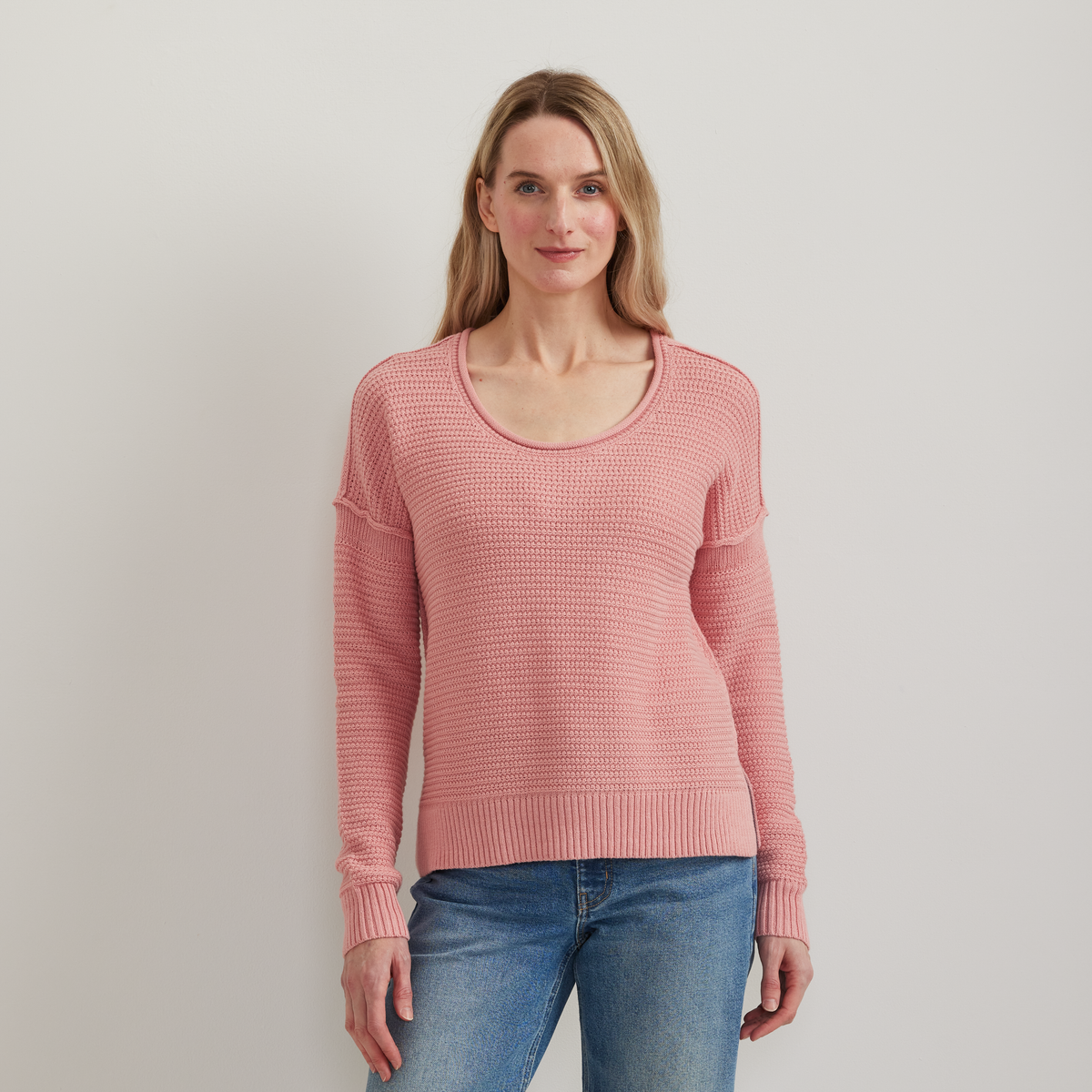 Women's Roll Neck Sweater-Lt Berry-Regular-C1