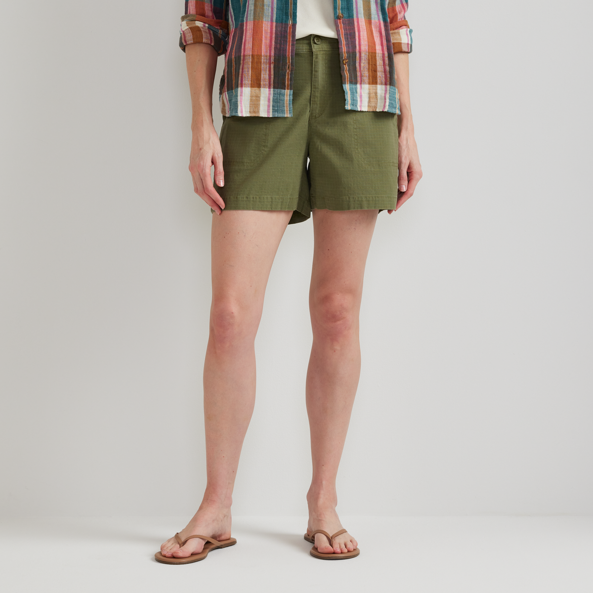 Women's Cotton Ripstop Shorts-Alder-Regular-C1