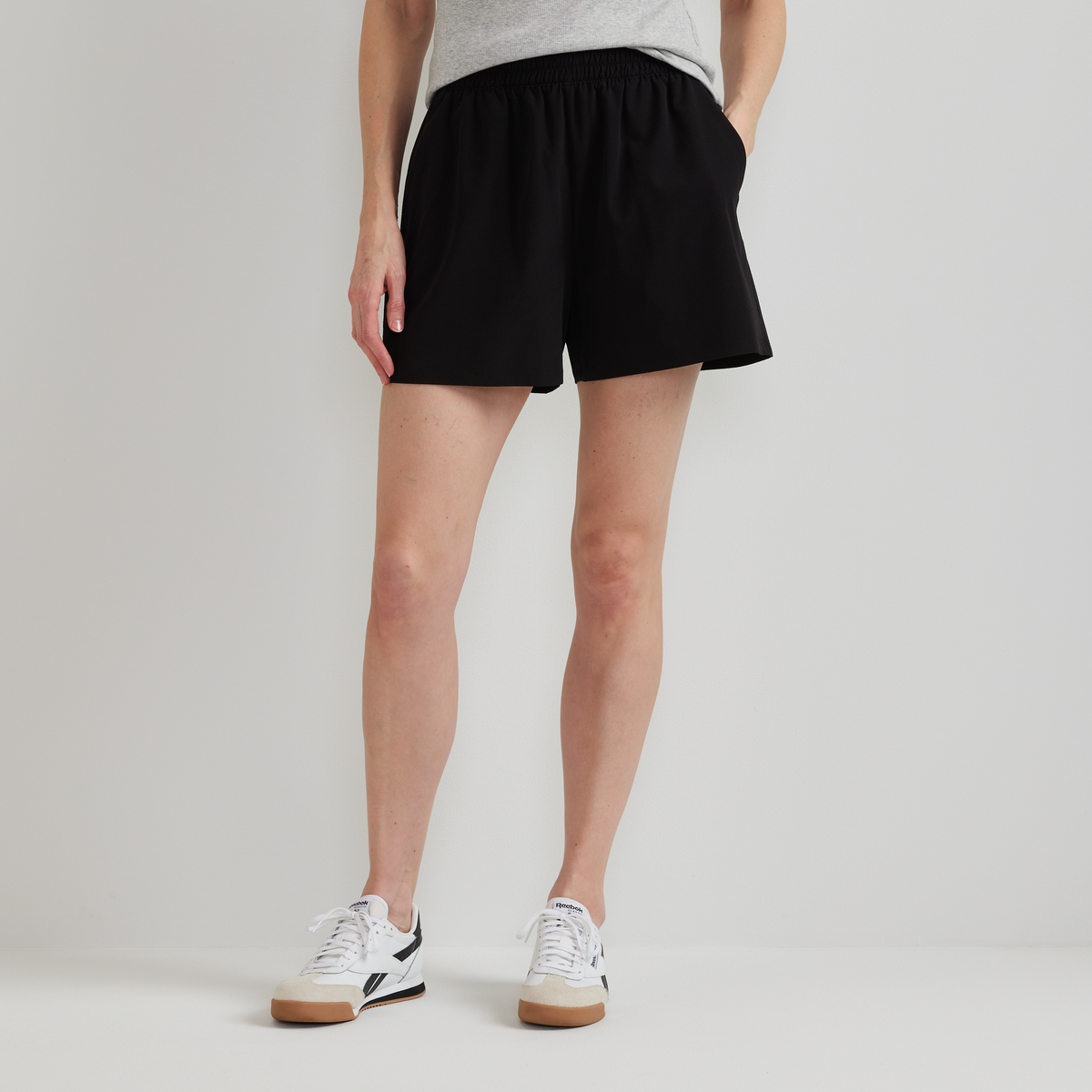 Women's Rio Textured Shorts-Black-Regular-C1