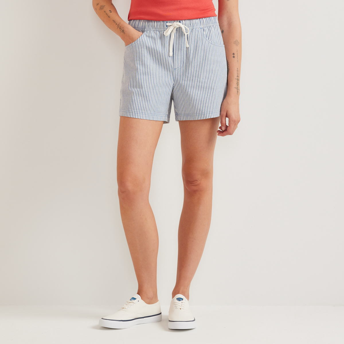 Women's Softened Legend Wash Relaxed Shorts-Blue Smoke-Regular-C1