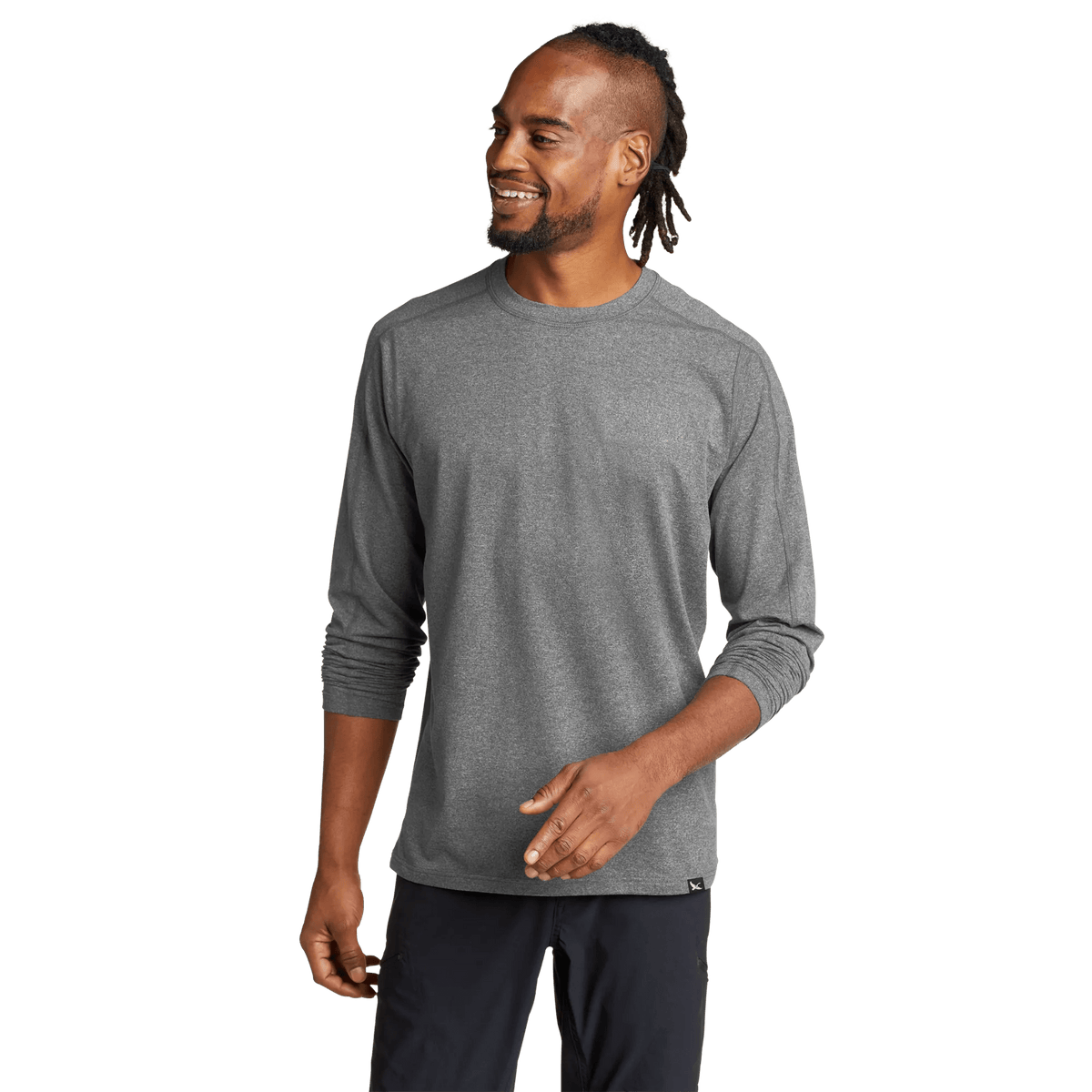 Men's Mountain Trek Long-Sleeve Shirt-Med Htr Gray-Regular-2