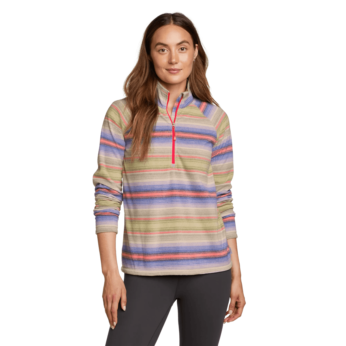 Women's Quest Fleece 1/4-Zip Pullover - Printed-Pale Lavendar-Regular-18