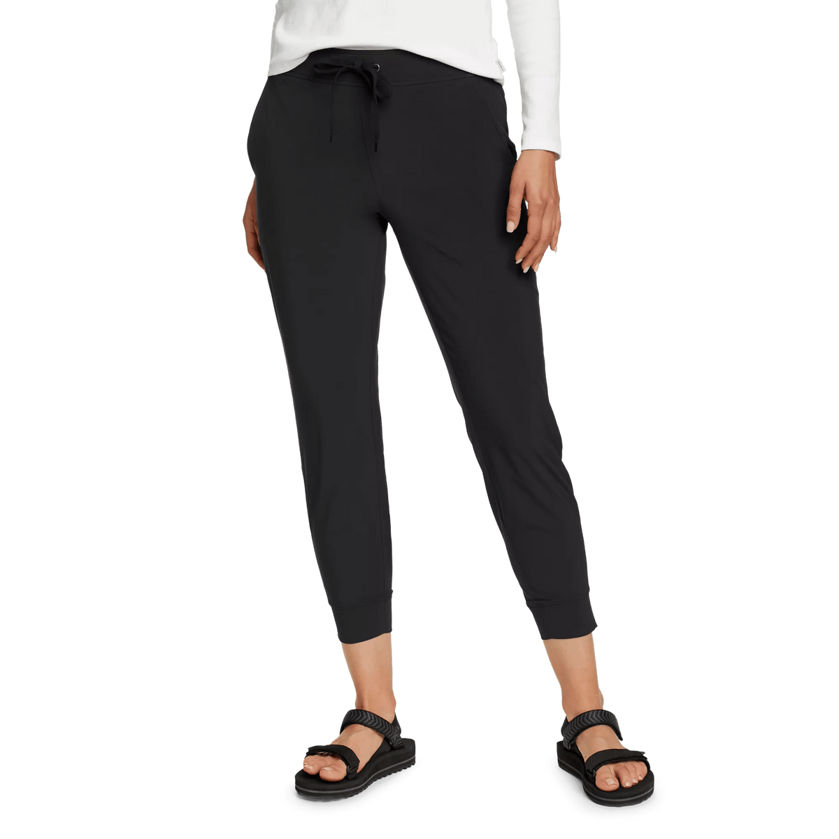 Women's Departure Stretch Mid-Rise Joggers-Black-Regular-1