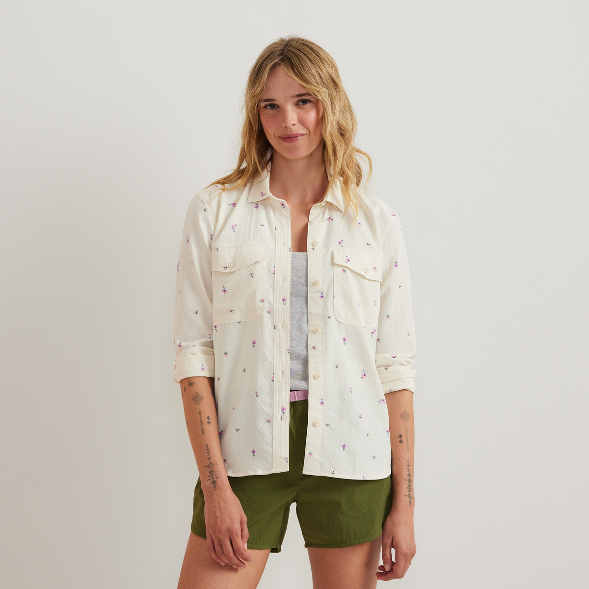 Women's Long-Sleeve Mountain 3.0 Shirt - Print-Lt Ivory-Regular-C1